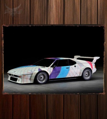 Металлическая табличка BMW M1 Procar Art Car by Frank Stella (E26)